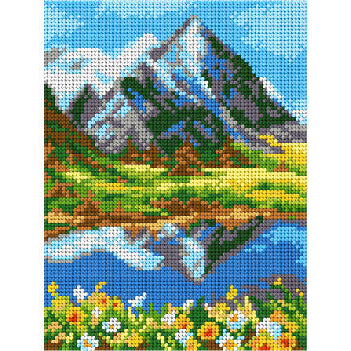 Orchidea Voorbedrukt borduurpakket Berglandschap