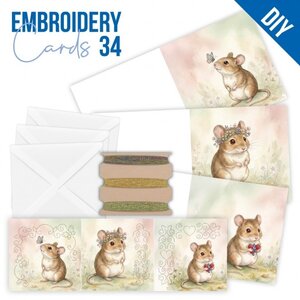 Hobbydots Stitch and Do PP cards 34 Cute Mice