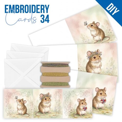 Hobbydots Stitch and Do PP cards 34 Cute Mice Hobbydots Stitch and Do PP cards 34 Cute Mice