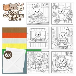 Cozy Colouring Cards Set Cozy Day Adventures