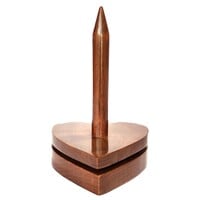 Houten garenhouder hart