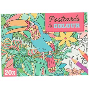 Wins Postkaarten om te Kleuren Voor Volwassenen Jungle 16,5 x 12 cm