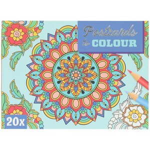 Wins Postkaarten om te Kleuren Voor Volwassenen Mandala 16,5 x 12 cm