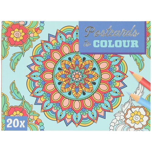 Wins Postkaarten om te Kleuren Voor Volwassenen Mandala 16,5 x 12 cm