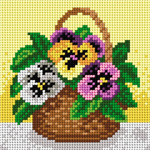 Orchidea Voorbedrukt borduurpakket Viooltjes