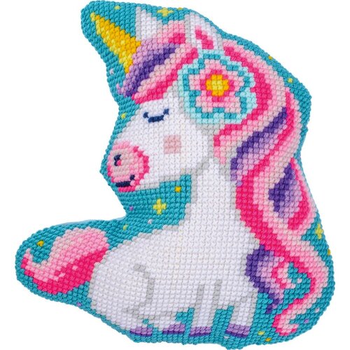 Vervaco Vervaco Kruissteekvormkussen met rug Eenhoorn