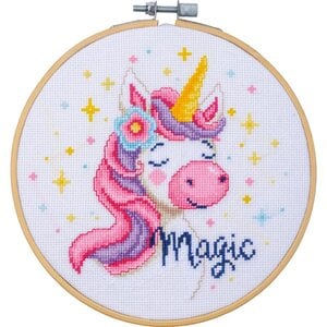 Vervaco Vervaco Voorbedrukt Borduurpakket Unircorn met borduurring