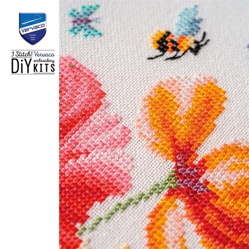 Vervaco Vervaco borduurpakket Klaprozen en wilde bloemen