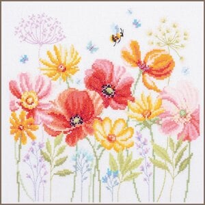 Vervaco Vervaco borduurpakket Klaprozen en wilde bloemen