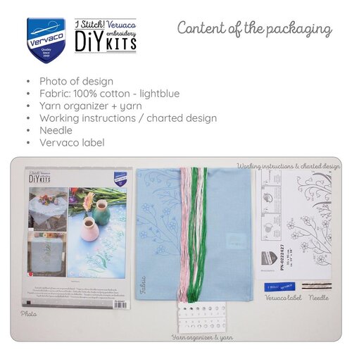 Vervaco Vervaco Tafelloper Pastel flowers