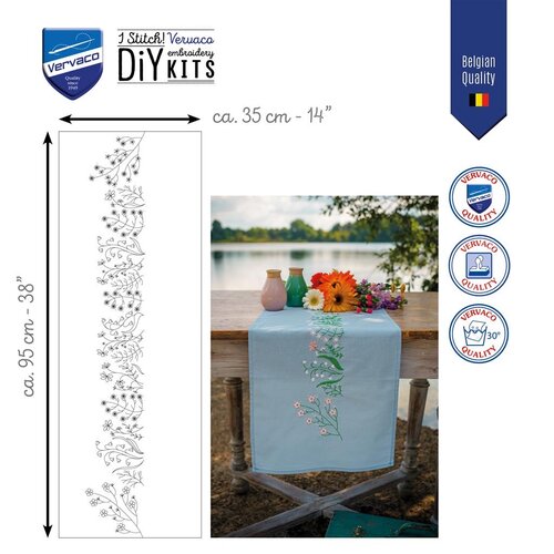 Vervaco Vervaco Tafelloper Pastel flowers