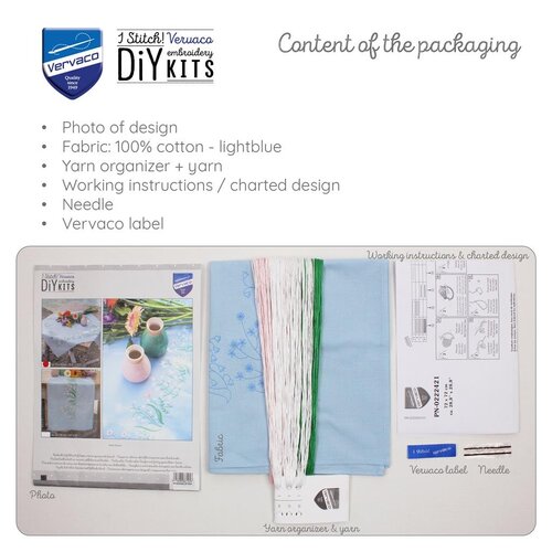 Vervaco Vervaco Tafelkleed Pastel flowers