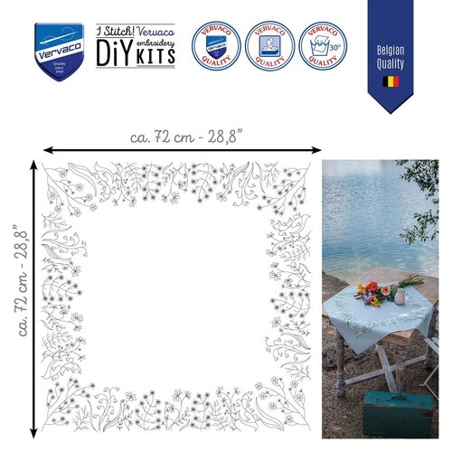 Vervaco Vervaco Tafelkleed Pastel flowers