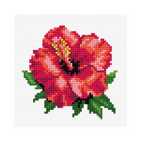 Orchidea Voorbedrukt Borduurpakket Hibiscus 11 x 11 cm