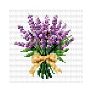 Orchidea Orchidea Voorbedrukt Borduurpakket Lavendel 11 x 11 cm