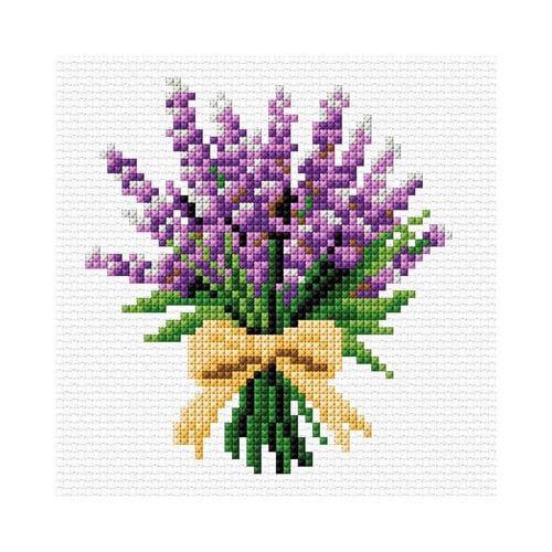 Orchidea Orchidea Voorbedrukt Borduurpakket Lavendel 11 x 11 cm