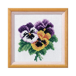 Orchidea Orchidea Voorbedrukt Borduurpakket Viooltjes 11 x 11 cm