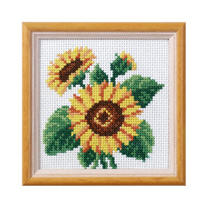 Orchidea Orchidea Voorbedrukt Borduurpakket Zonnebloemen 11 x 11 cm