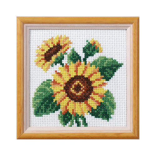 Orchidea Orchidea Voorbedrukt Borduurpakket Zonnebloemen 11 x 11 cm