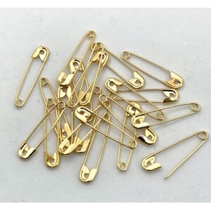 Hobby & Crafting Fun Kleine Veiligheidsspeldjes 28 mm goud 250 stuks