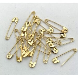 Hobby & Crafting Fun Kleine veiligheidsspelden 24 mm goud 250 stuks