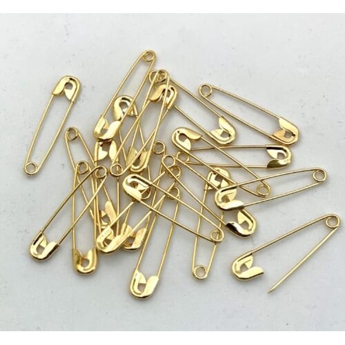 Hobby & Crafting Fun Kleine veiligheidsspelden 24 mm goud 250 stuks