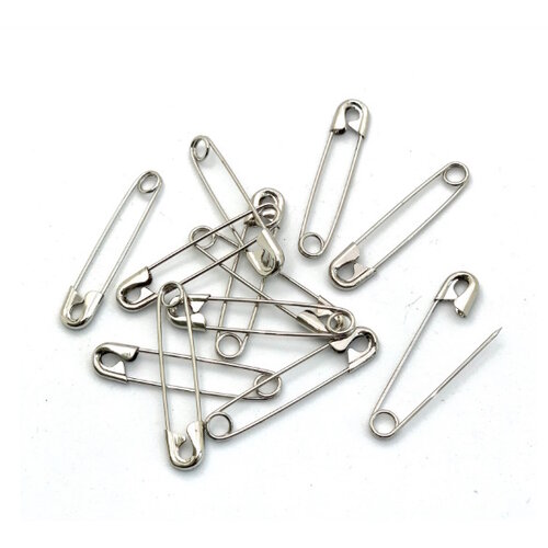 Hobby & Crafting Fun Veiligheidsspeld 250 stuks 28 mm zilver