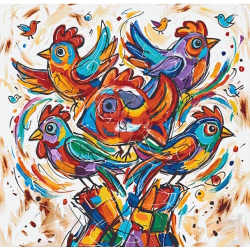 PixelHobby Pixelhobby Patroon 5884 Abstracte Vogels