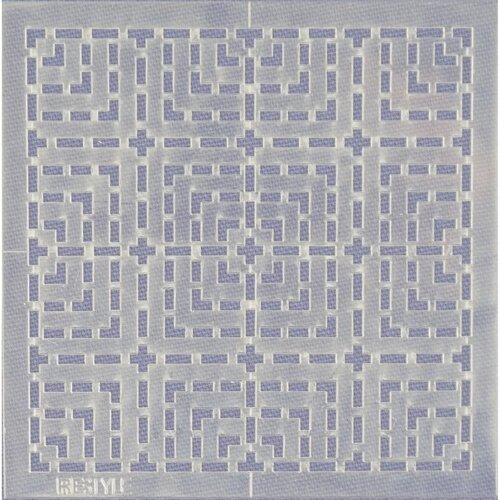 Restyle Sashiko sjabloon vierkanten patroon maat 10 x 10 cm