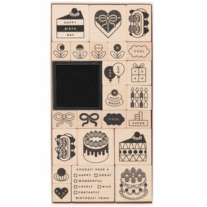 Rico Design Stempelset Happy Birthday 24 delig Rico Design Stempelset Happy Birthday 24 delig
