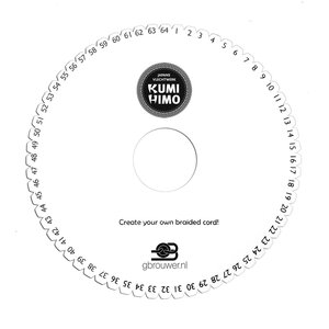 Kumihimo Vlechtschijf rond 15cm 64 sleuven Kumihimo Vlechtschijf rond 15cm 64 sleuven