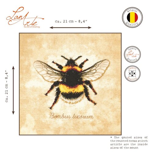 Lanarte Lanarte Borduurpakket Bombus lucorum Lanarte Lanarte Borduurpakket Bombus lucorum