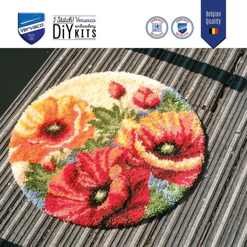 Vervaco Smyrna knoopkleed Klaprozen 67 x 67 cm