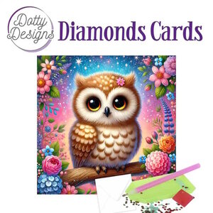 Dotty Designs   Diamond Painting Kaart Colorful Owl