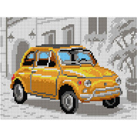 Orchidea Voorbedrukt Borduurpakket Fiat 500