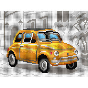 Orchidea Orchidea Voorbedrukt Borduurpakket Fiat 500