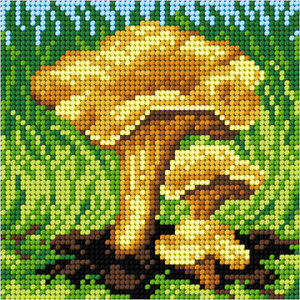 Orchidea Voorbedrukt borduurpakket Chanterelle Mushrooms Orchidea Voorbedrukt borduurpakket Chanterelle Mushrooms