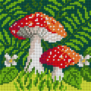 Orchidea Voorbedrukt borduurpakket Paddenstoelen