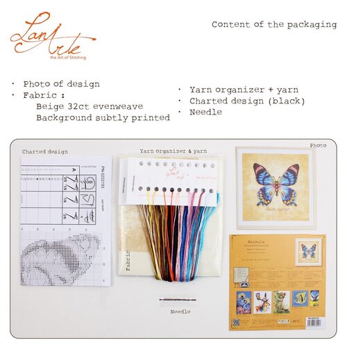 Lanarte Lanarte Borduurpakket Papilio laglaizei Lanarte Lanarte Borduurpakket Papilio laglaizei