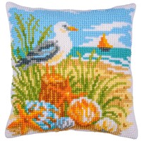 Vervaco borduur kussen Ocean Breeze 40 x 40 cm