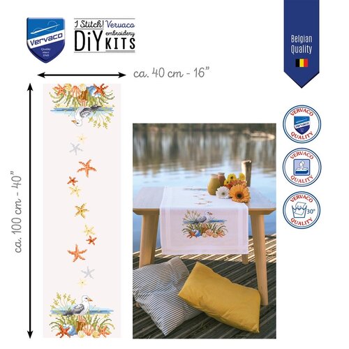 Vervaco Vervaco Tafelloper Ocean breeze 40 x 100 cm