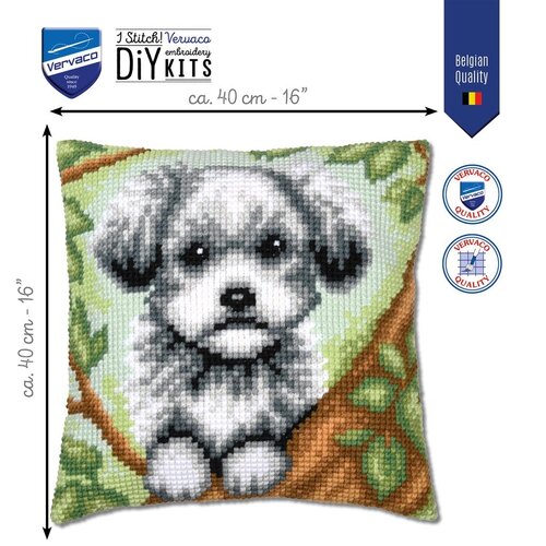 Vervaco Vervaco borduur kussen Hond 40 x 40 cm Vervaco Vervaco borduur kussen Hond 40 x 40 cm