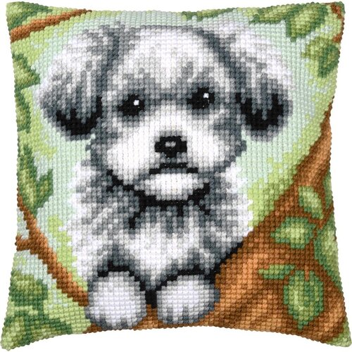 Vervaco Vervaco borduur kussen Hond 40 x 40 cm
