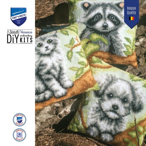 Vervaco Vervaco borduur kussen Hond 40 x 40 cm Vervaco Vervaco borduur kussen Hond 40 x 40 cm