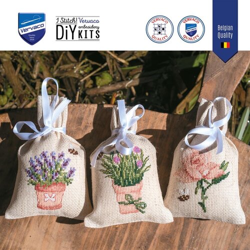 Vervaco Vervaco Kruidenzakjes Bloemen 3 stuks PN-0201687