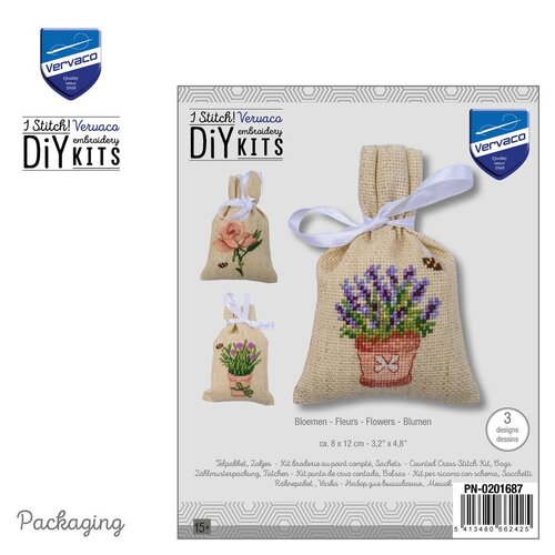 Vervaco Vervaco Kruidenzakjes Bloemen 3 stuks PN-0201687