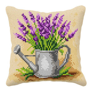 Orchidea Borduur kussen Lavender in a Watering Cone 40 x 40 cm