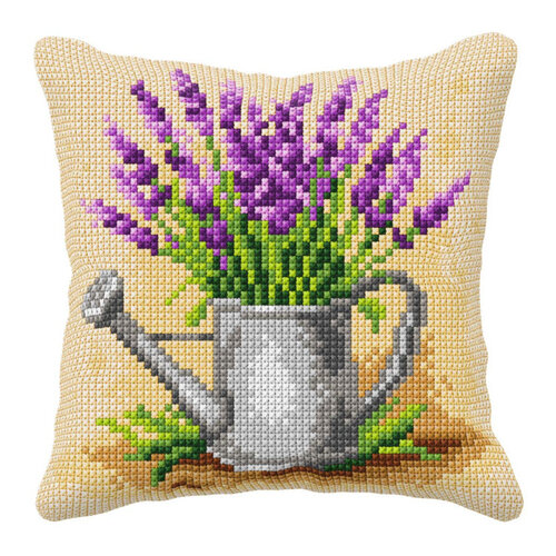 Orchidea Borduur kussen Lavender in a Watering Cone 40 x 40 cm