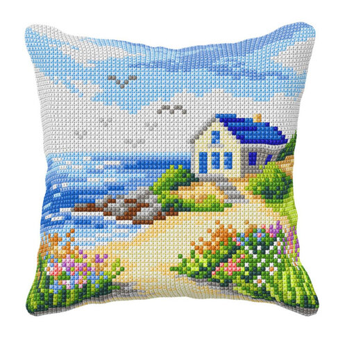 Orchidea Borduur kussen Seashore 40 x 40 cm