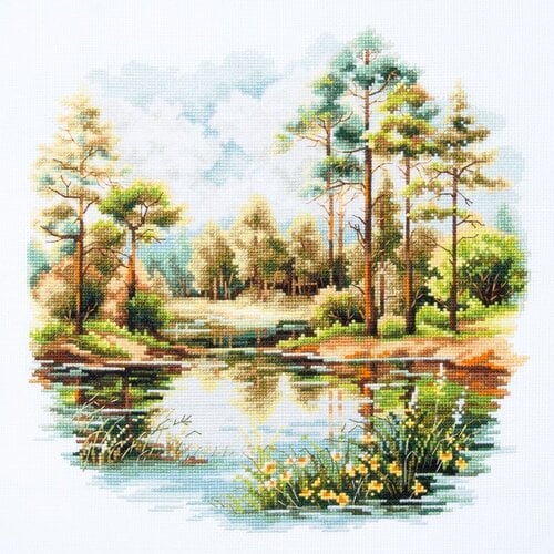 Magic Needle Magic Neelde Borduurpakket Forest Lake